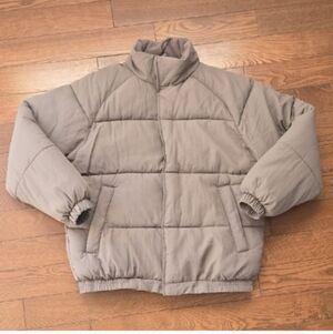 Zara Kids Puffer Jacketvwith Corduroy Collar Size 13-14 New Without Tags